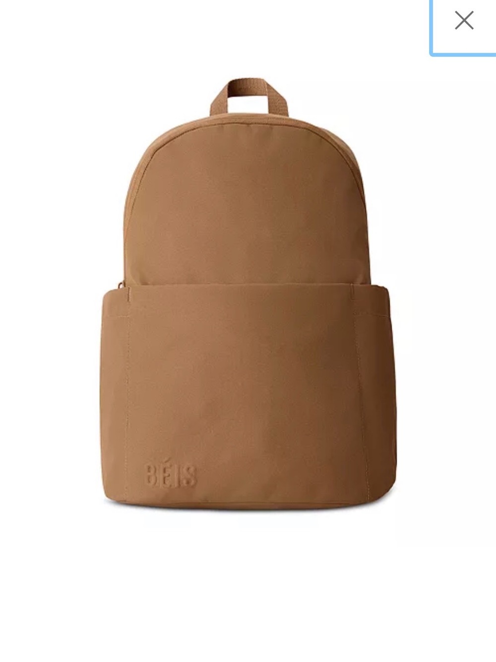 BEIS Tan Minimalist Everyday Backpack